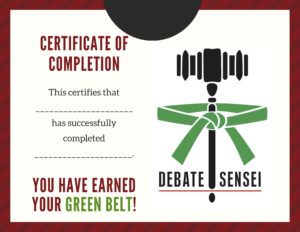 Green Belt Certificate